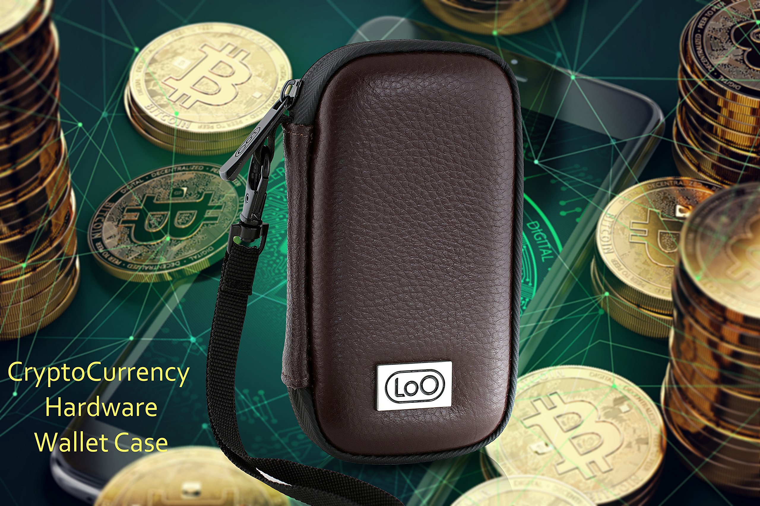 Amazon.com: Billetera Bitcoin, billetera Litecoin y cartera criptográfica  para Trezor: funda de hardware para criptomonedas y accesorios de viaje –  Funda protectora para almacenamiento de Bitcoin (cuero marrón) : Electrónica