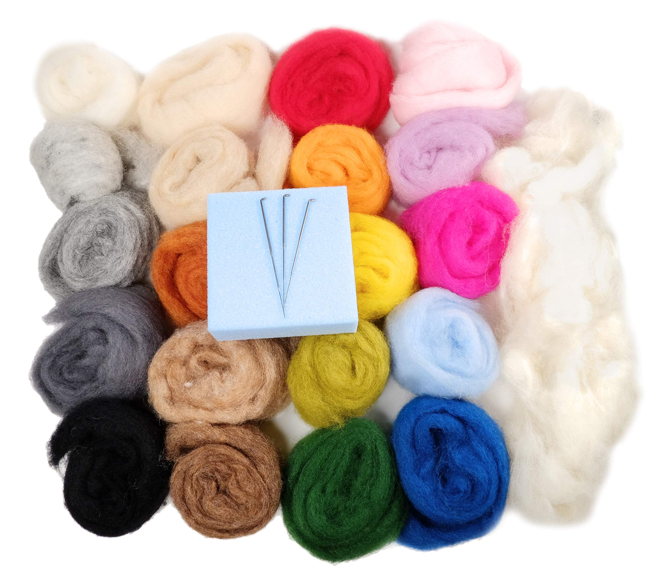 Buy MillyRose Crafts Needle Felting Starter Kit Extra Size 10g x 20