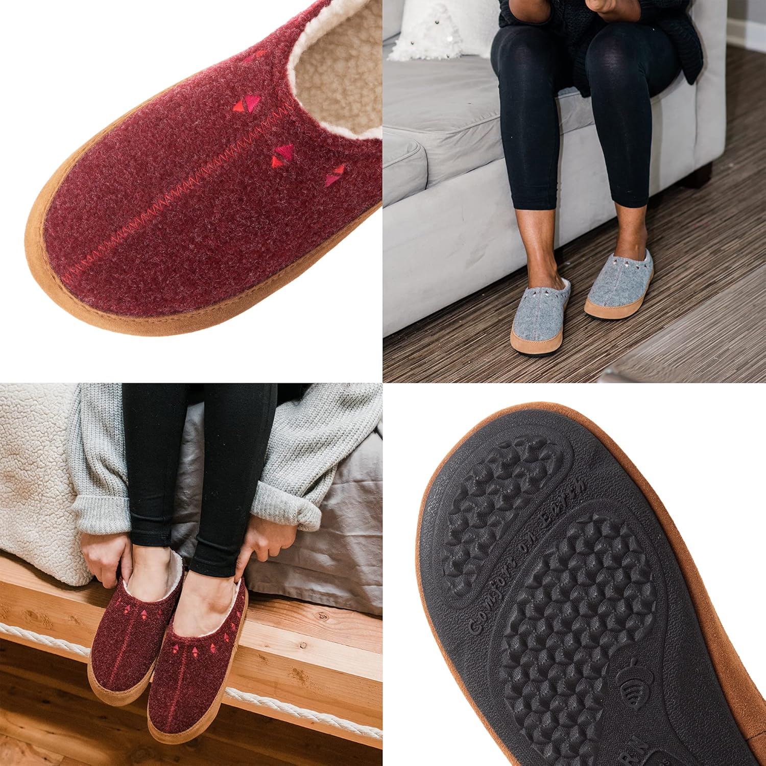 Acorn Womens Slipper with Berber Lining, Suede Siding and Durable Non-Slip Indoor/Outdoor Sole - Image 2