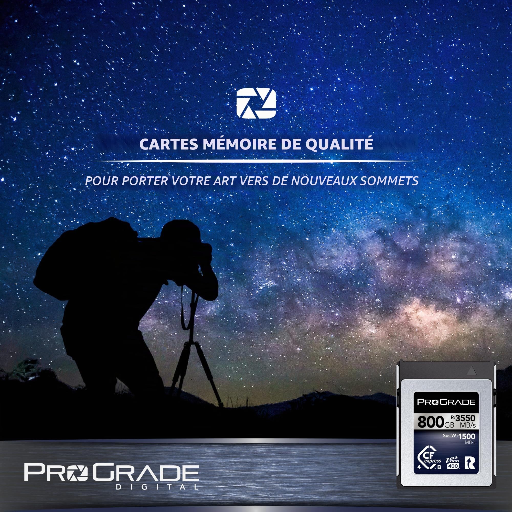 Carte Mémoire ProGrade CFexpress 4.0 Type B (800 Go) Iridium