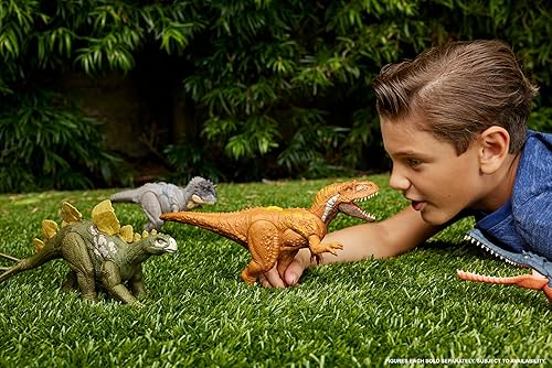 Miniatura 2 de Jurassic World - Figura de dinosaurio Gryposuchus Wild Roar con sonido de rugido continuo y acción de ataque, juguete físico posable y juego digital