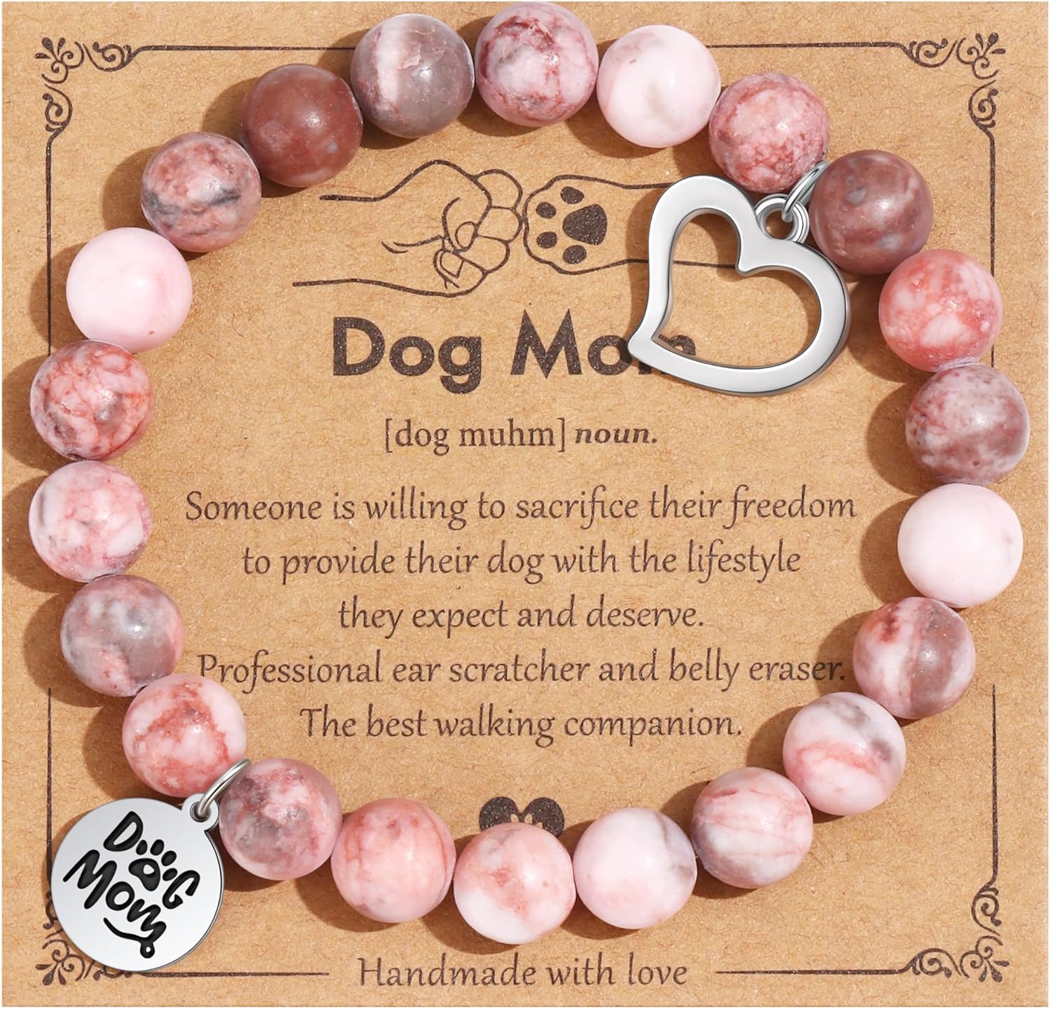 Jewdreamer Dog Mom Gifts for Women, Dogs Lover Gifts for Women, Dog Mom Bracelet Christmas Birthday Mothers Day Gift