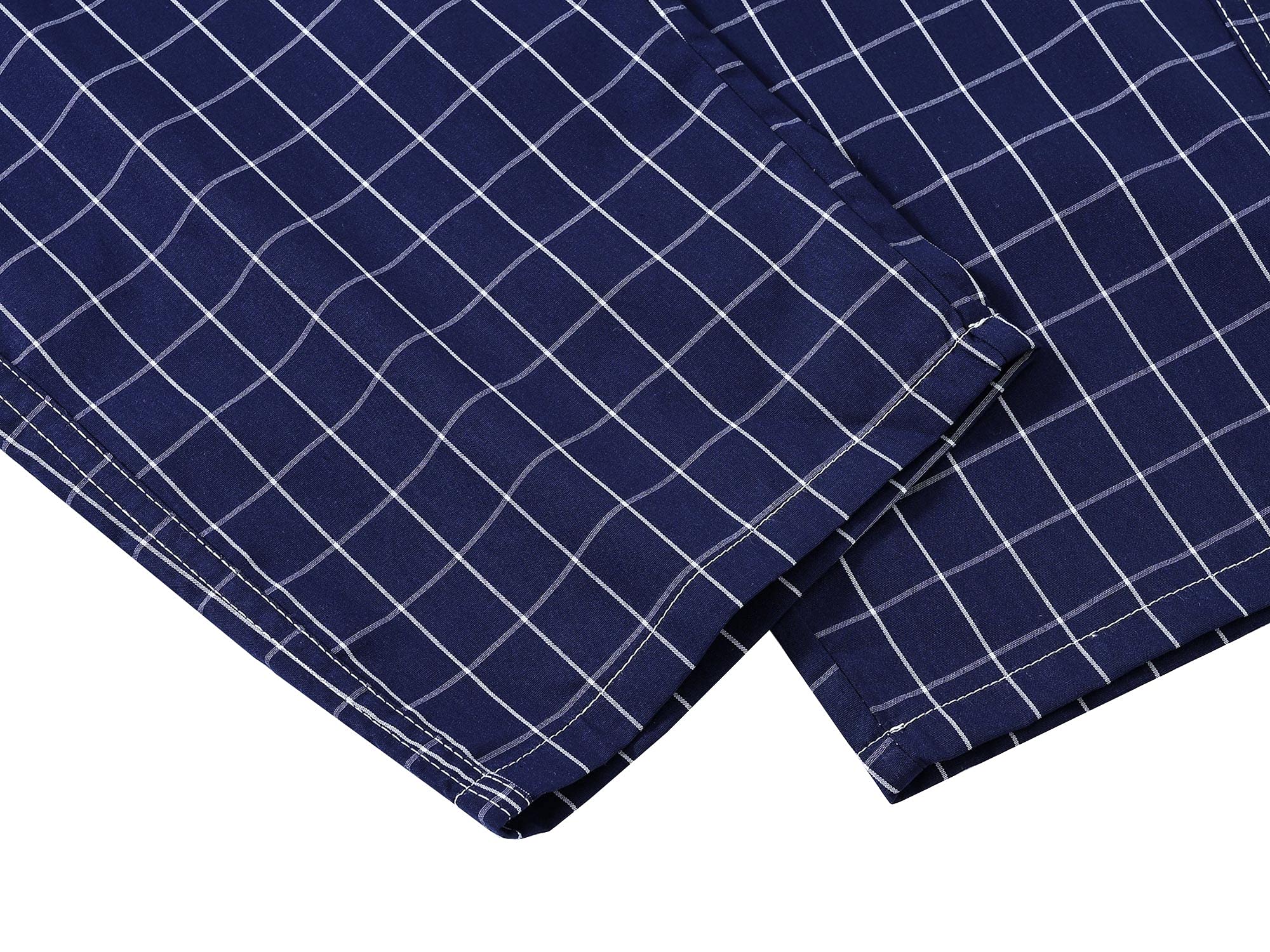 MoFiz Pantaloni Pigiama Uomo 100% Cotone Lungo Pantaloni da Casa a Quadri Leggero Traspirante con Tasche