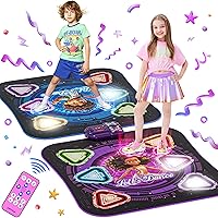 Vista 8 de Tapete de Baile, 2025 Tapete de Baile Iluminado de 8 Botones con Bluetooth Inalámbrico, Sistema de Control de Luz Fluida Mejorado con Soportes