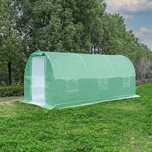 STMHOM 15 x 6.6 x 6.6 pies gran paseo en invernadero resistente al aire libre, planta de jardín casa caliente, túnel de invernadero con cubierta de disponible en Yaxa Colombia