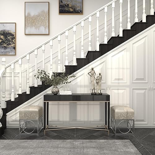 Miniatura 8 de Deco 79 Polystone - Escultura decorativa hecha a mano para mujer, estatuas africanas de decoración del hogar con detalles intrincados de joyas,