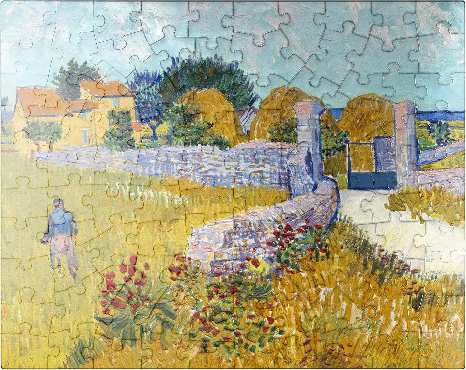 MyPuzzle Farmhouse in Provence 1888 By Vincent Van Gogh - Premium 1000 Piece Jigsaw Puzzle for Adults