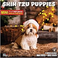 Vista 12 de RED EMBER Calendario de pared 2025 con diseño de cachorros de 12 meses, 12 x 24 pulgadas, abierto, papel grueso y resistente, para regalo