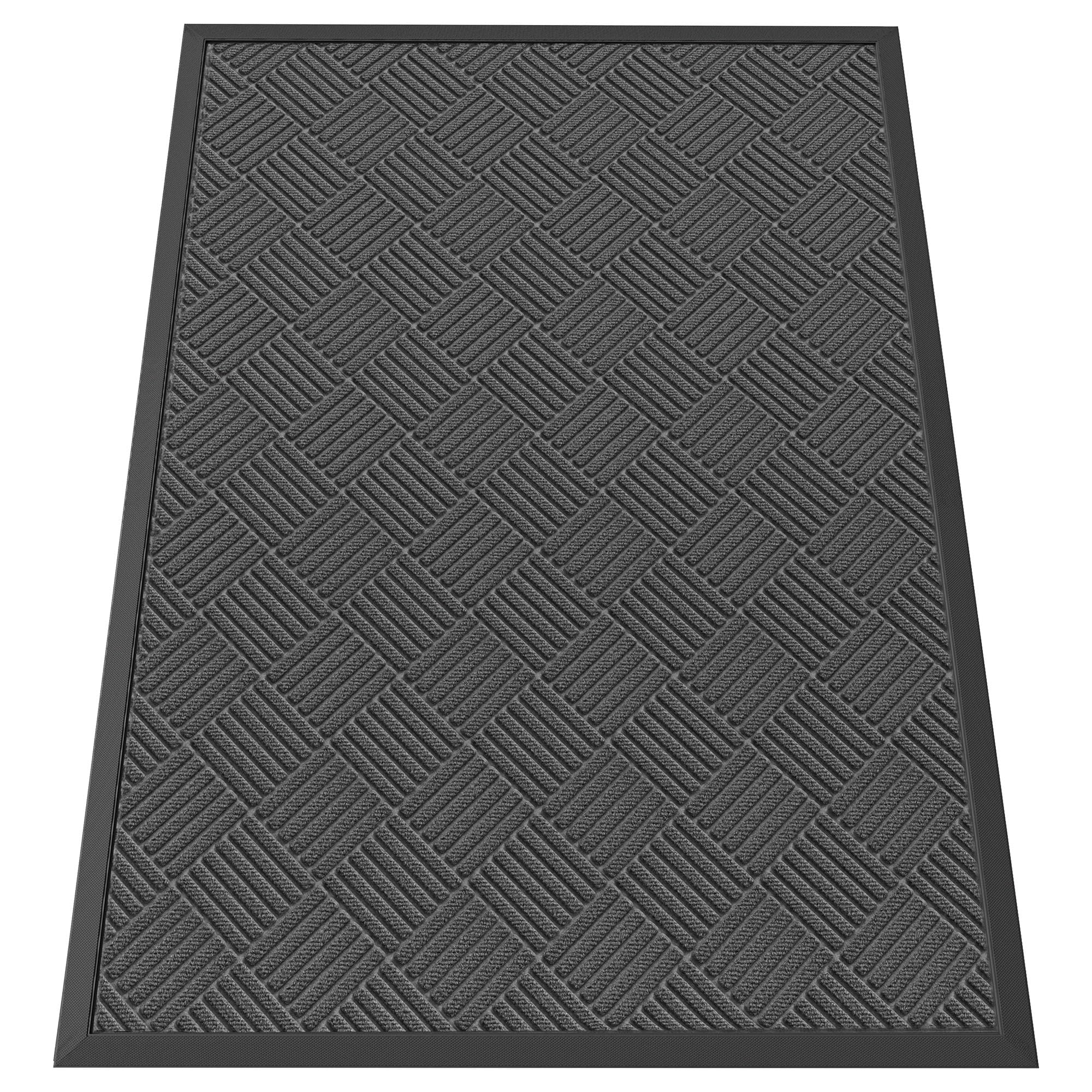 Indoor Outdoor Door Mat, 5' x 3' Doormat for Entryway, Black — Amazon image 8