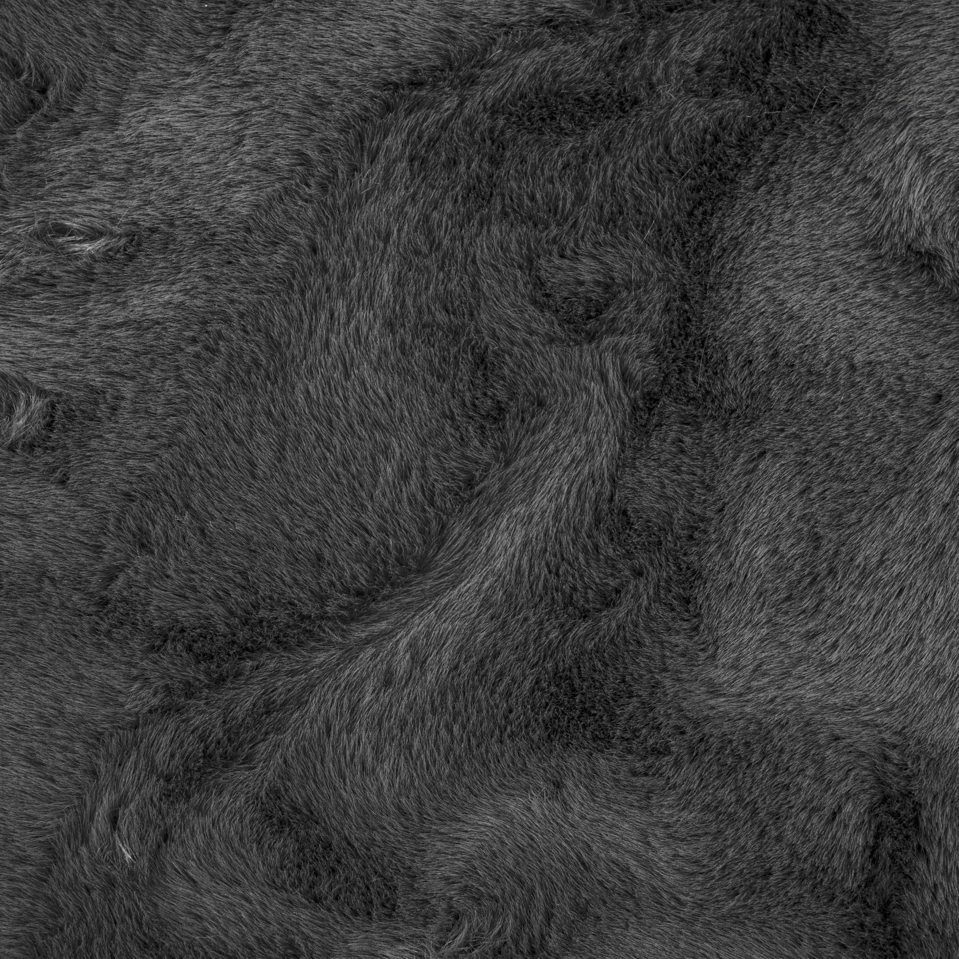 Tappeto shaggy rotondo Ø200 cm nero Dave - in pelliccia sintetica a pelo lungo - Soffice a pelo lungo per soggiorno, camera da letto e cameretta
