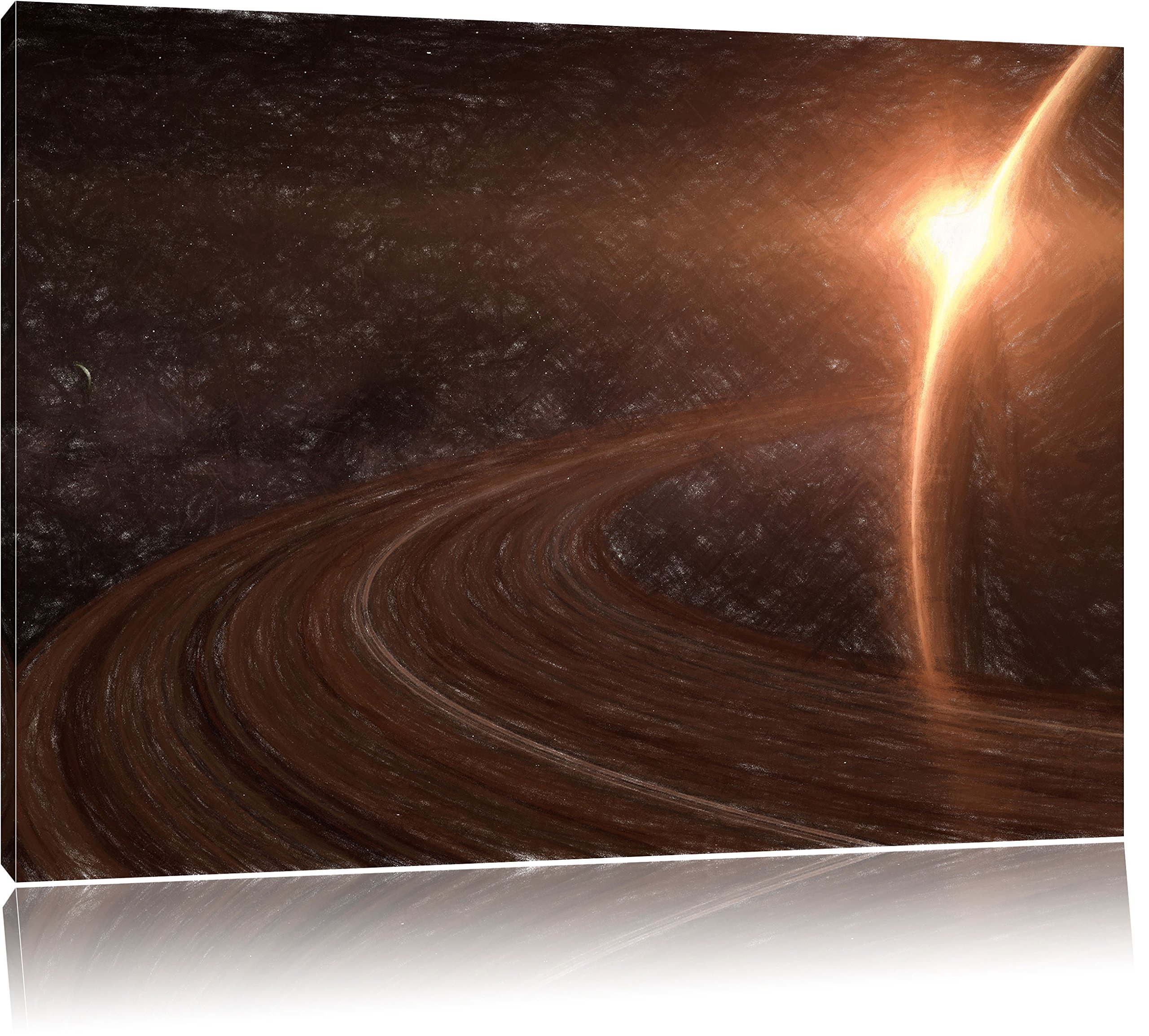 Pixxprint Leinwandbild 'Planet Saturn Im Weltall' – 60x40 Cm, Fertig Auf Keilrahmen Gespannt, Made In Germany