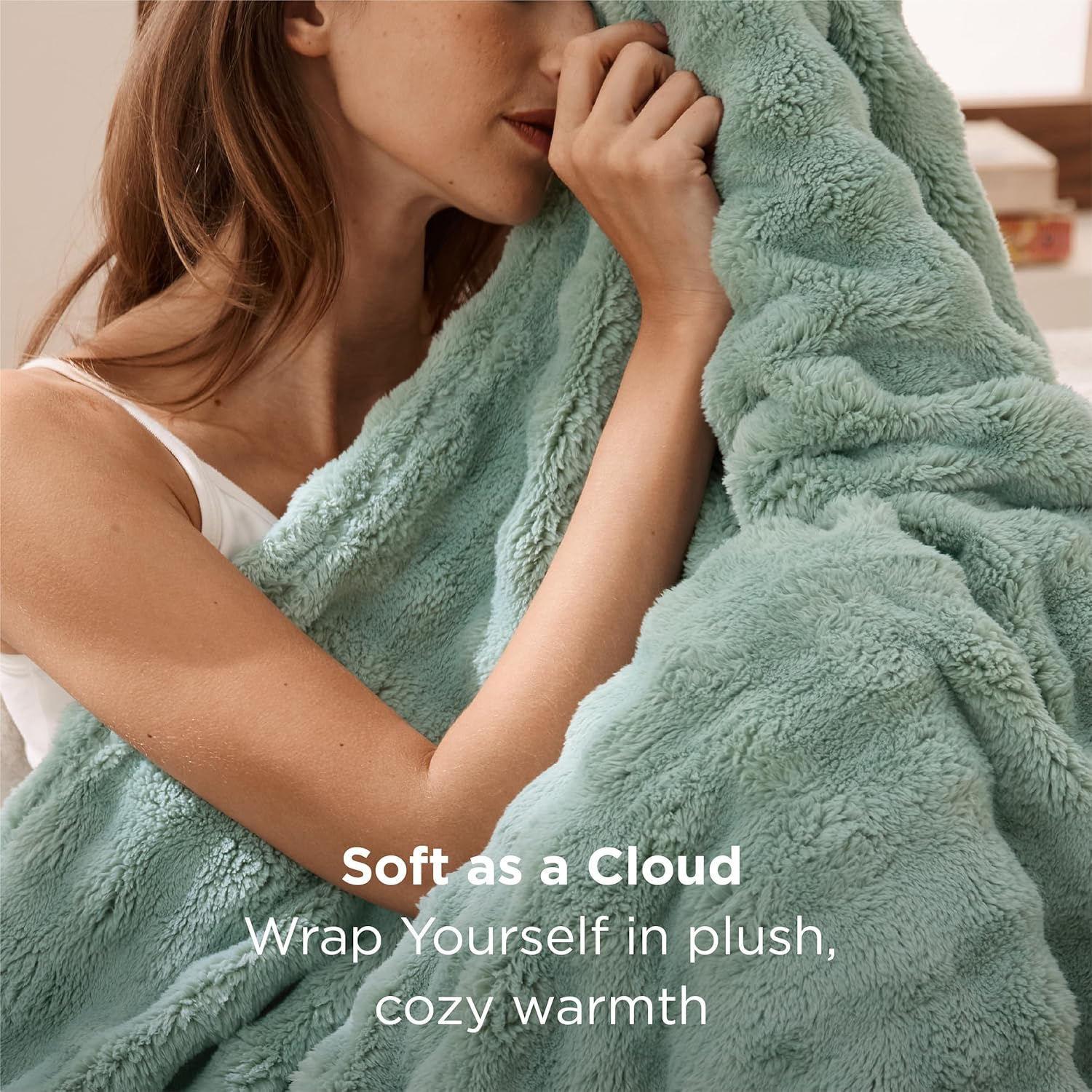 Bedsure 3D Fleece Bubble Blanket for Couch - GentleSoft Green Spring Throw Mother's Day Blanket for Sofa Bed Home Decor - Luxury Soft Cozy Gifts for Kids, Lightweight, All Seasons, Sage Green,50"×60"