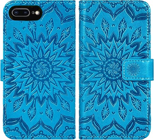 Miniatura 5 de Funda de teléfono para iPhone 7plus 8plus 78 Plus con protector de pantalla de vidrio templado, funda de cuero con tapa para tarjetero, accesorios