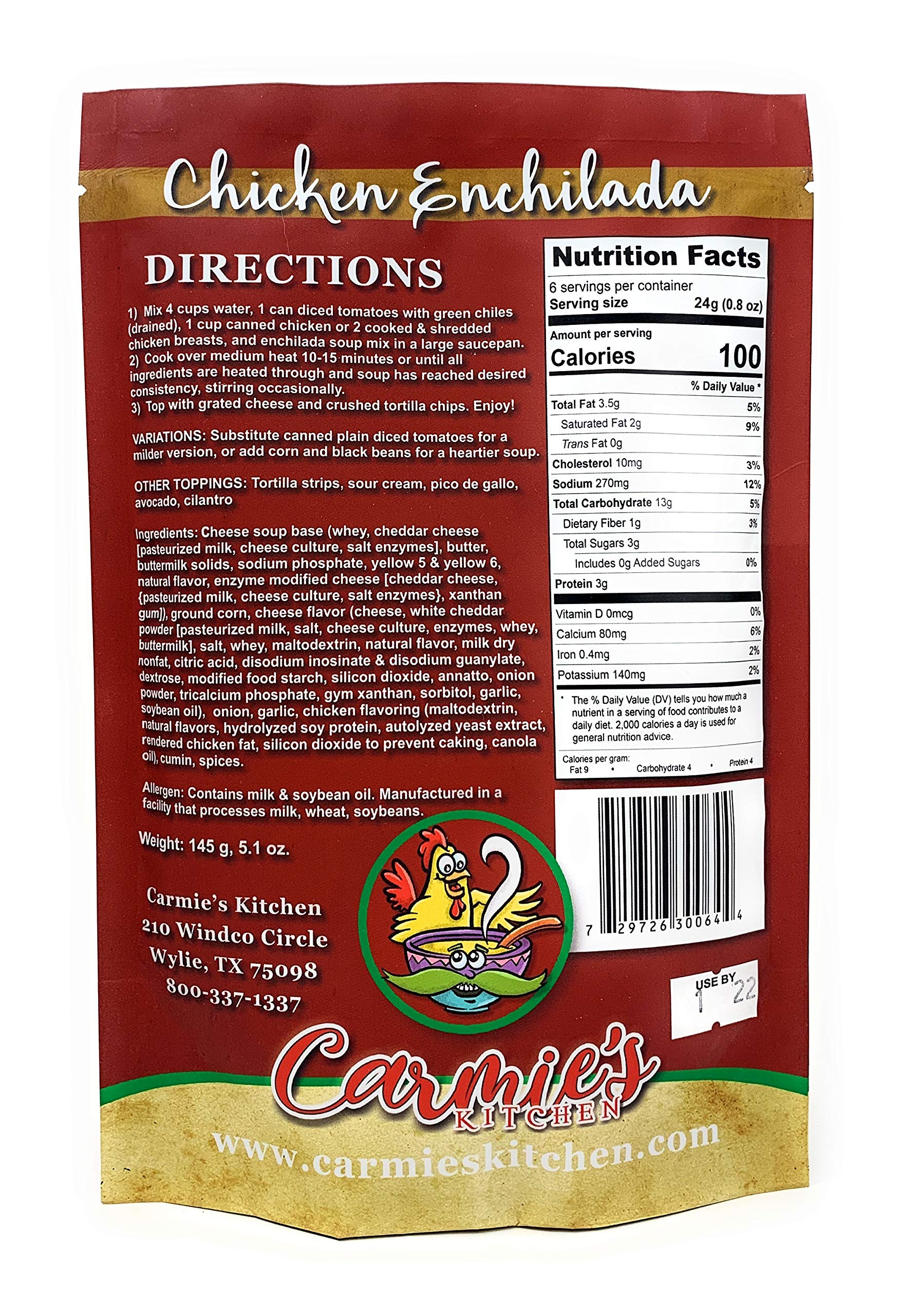 Carmie's Kitchen Chicken Enchilada Soup Mix
