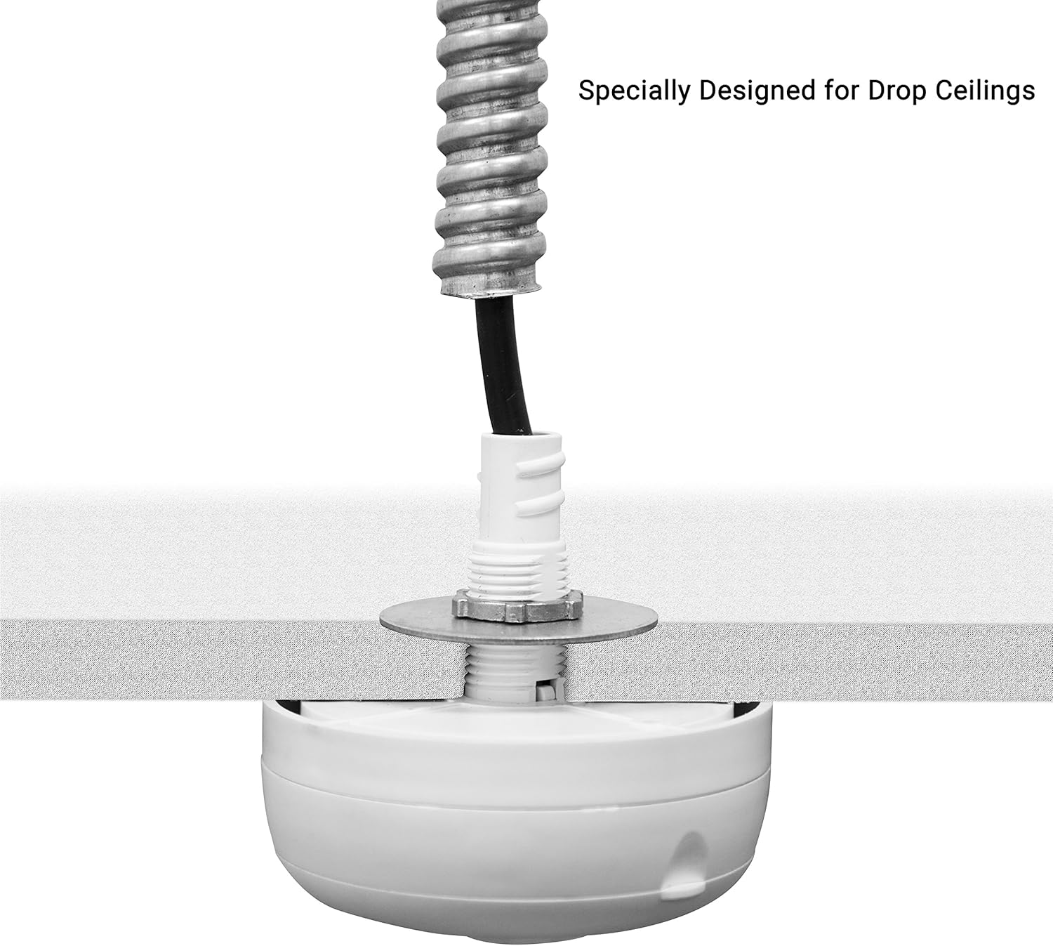 Enerlites MPC-52V PIR Ceiling Sensor, Ceiling Occupancy Sensor, Ceiling Light Sensor, Occupancy Sensor, Commercial Grade 360 Degree FOV, 800 Sq. Ft Coverage, 120-277VAC, White