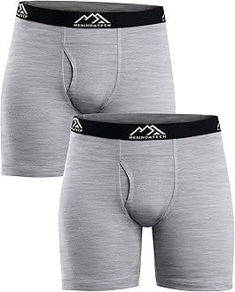 Merino.tech Merino Wool Underwear Mens - 100% Merino Wool Base Layer Boxer Briefs for Men