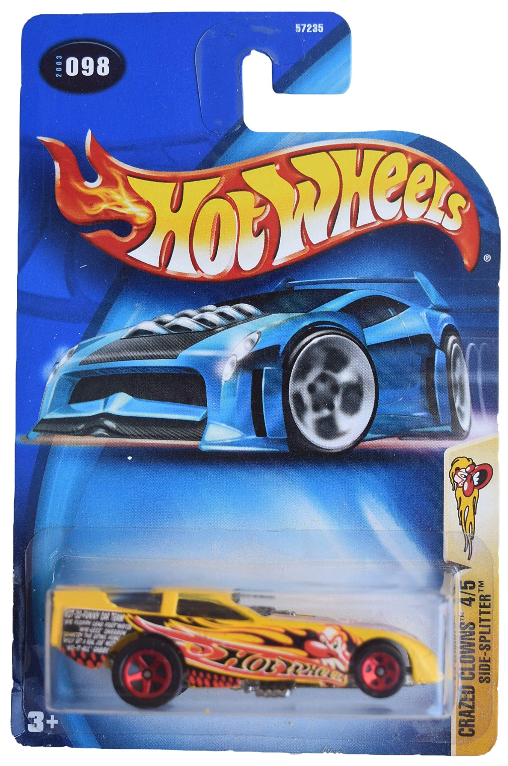 Hot Wheels Side Splitter, [Yellow] #98 Crazed Clowns 4/5