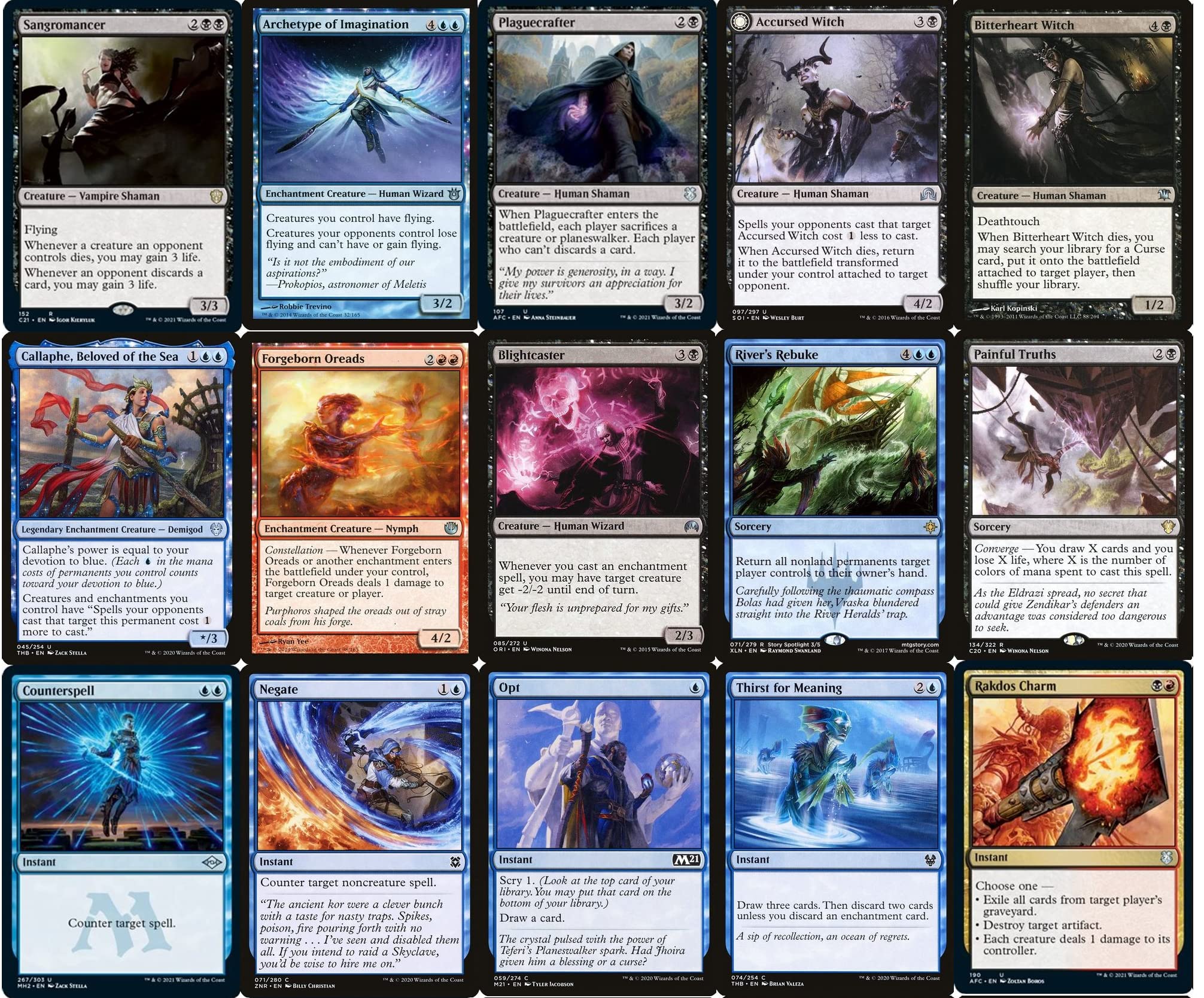 Elite Curses Commander Deck - Lynde - Grixis - Blue Black Red - EDH - 100 Card - Custom Magic The Gathering Deck