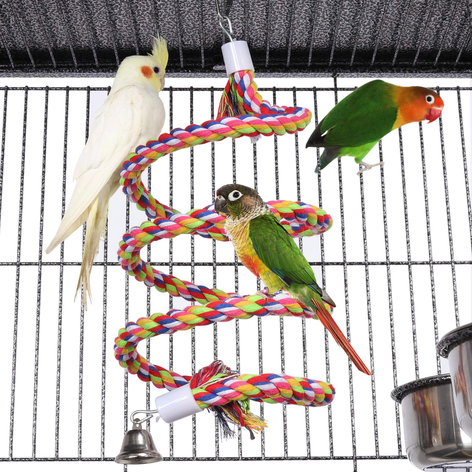 Yaheetech Grande Cage Oiseau Perroquet Volière Intérieur Exterieur avec roulettes Noir