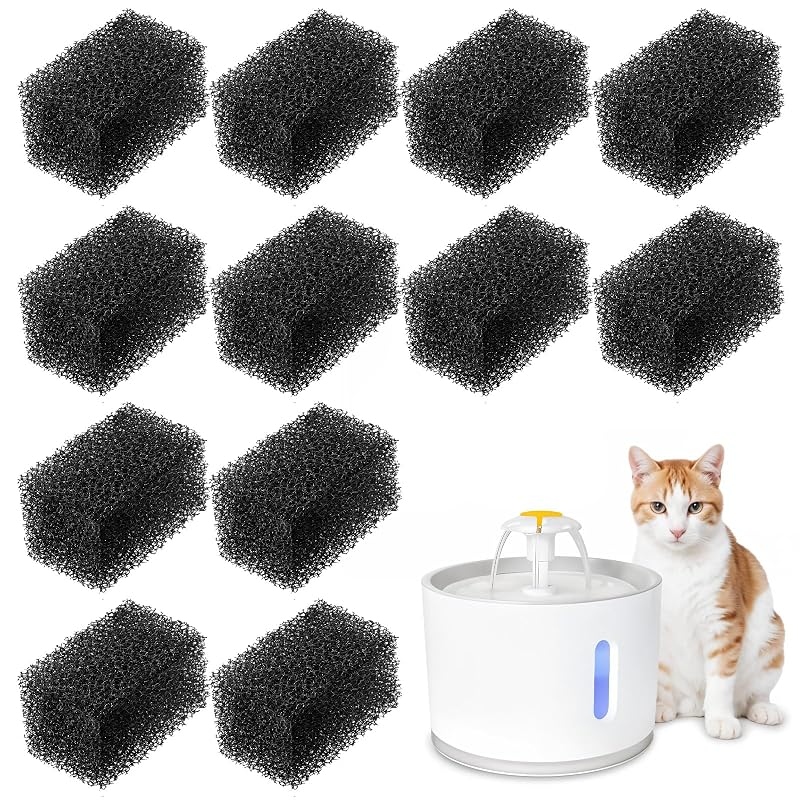 Esponja de Reposição para Fonte de Água para Gatos Xthrotsenk, 12 Unidades