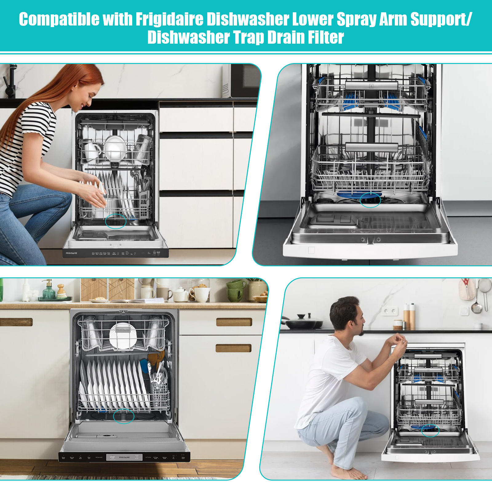 Image of 5304518968 5304506518 Dishwasher Lower Spray Arm Support and Drain Filter