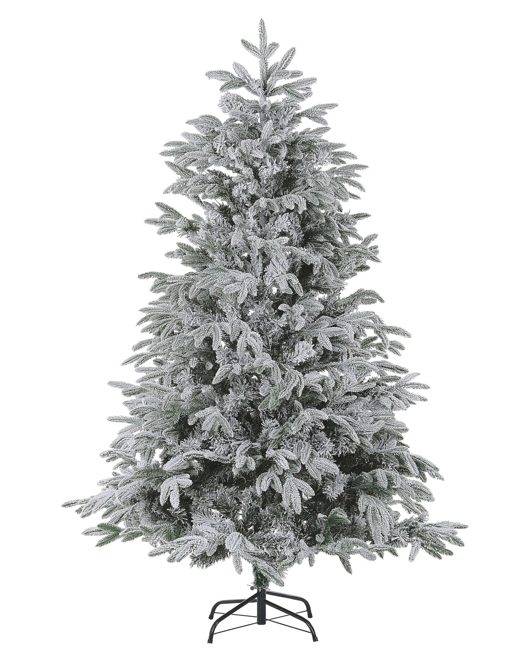 Sapin de Noël Artificiel Effet Neige 180 cm Aspect Naturel et Réaliste Parfait pour Tout Intérieur de Fêtes Beliani