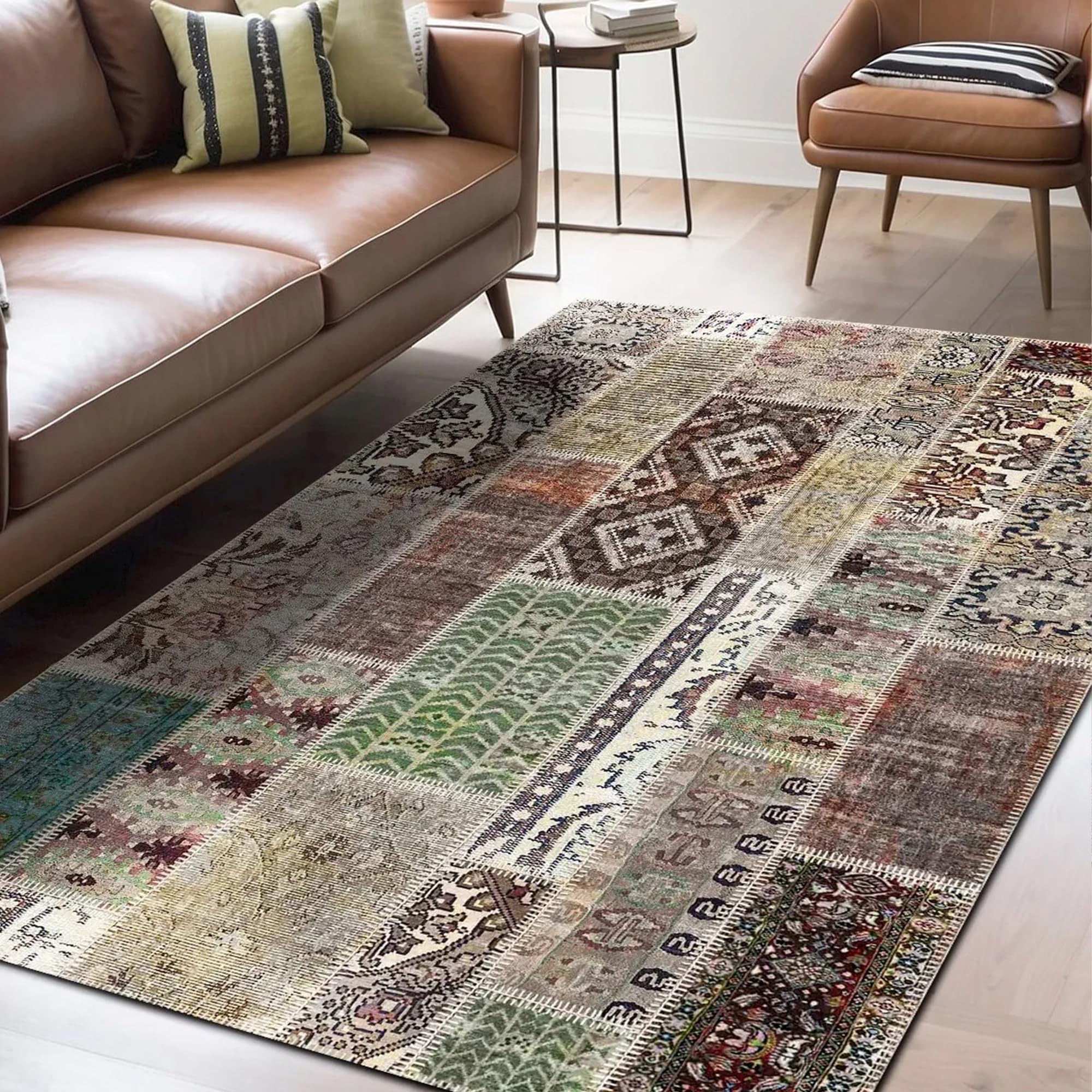 Latte Dizayn Maylin Kadife Pamuk Tabanlı Yıkanabilen Kaydırmaz Antibakteriyel Salon Halısı 60x240