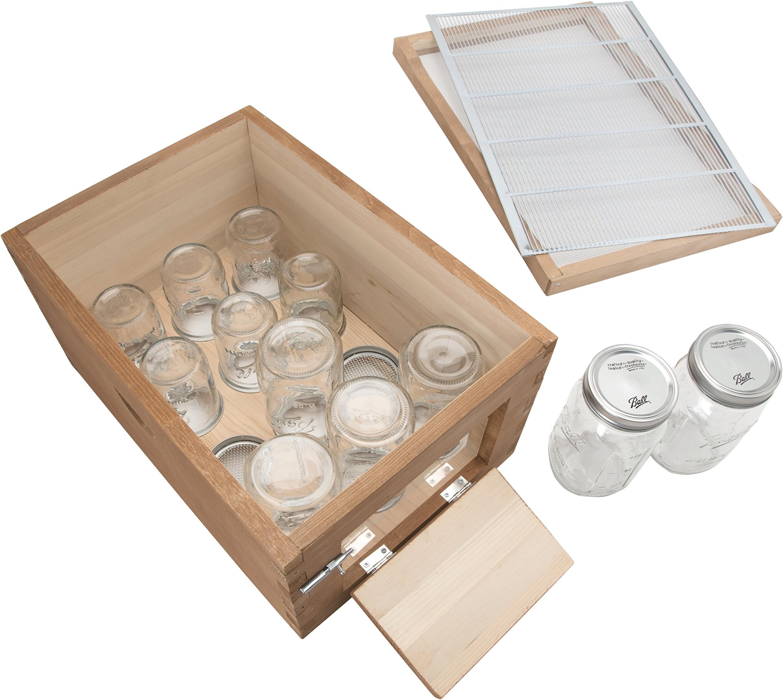 Jar Super 3-YEAR Warranty, with Innovative Honey Harvesting System, Storing Honey directly in Mason Jars, Backyard Bee Hive Extension, Beekeeping Equipment