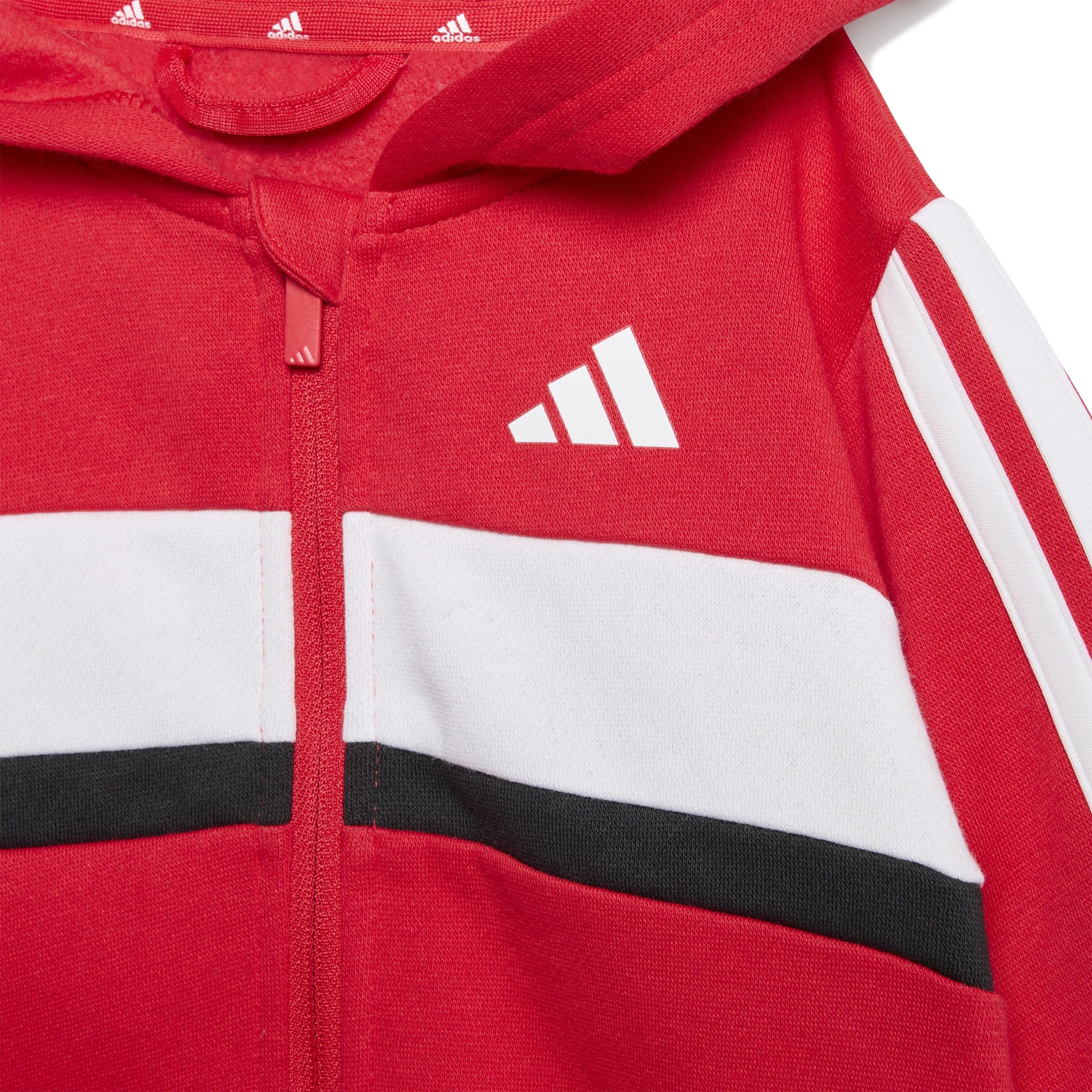adidas Unisex bebé ESSENTIALS TIBERIO 3 STRIPES FLEECE TRACKUIT