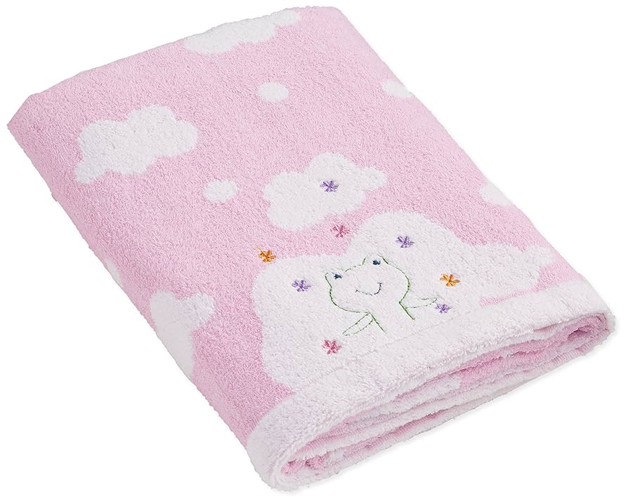 Amazon | 日繊商工 TROUSSEAU キラキラカエル バスタオル ピンク