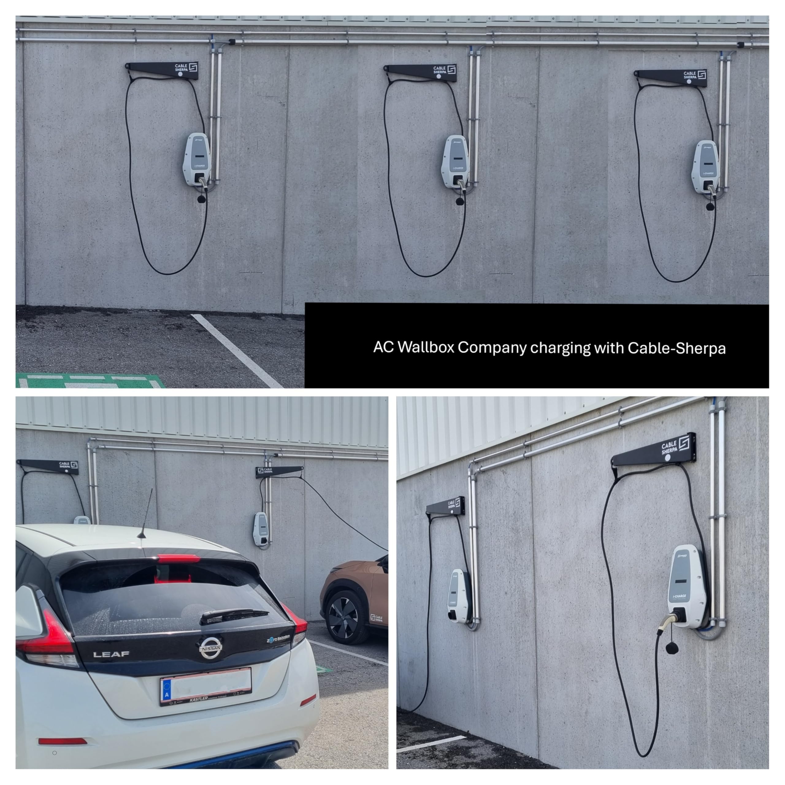 Uchwyt na kabel (szary (białe aluminium), niewyciągany (outdoor))