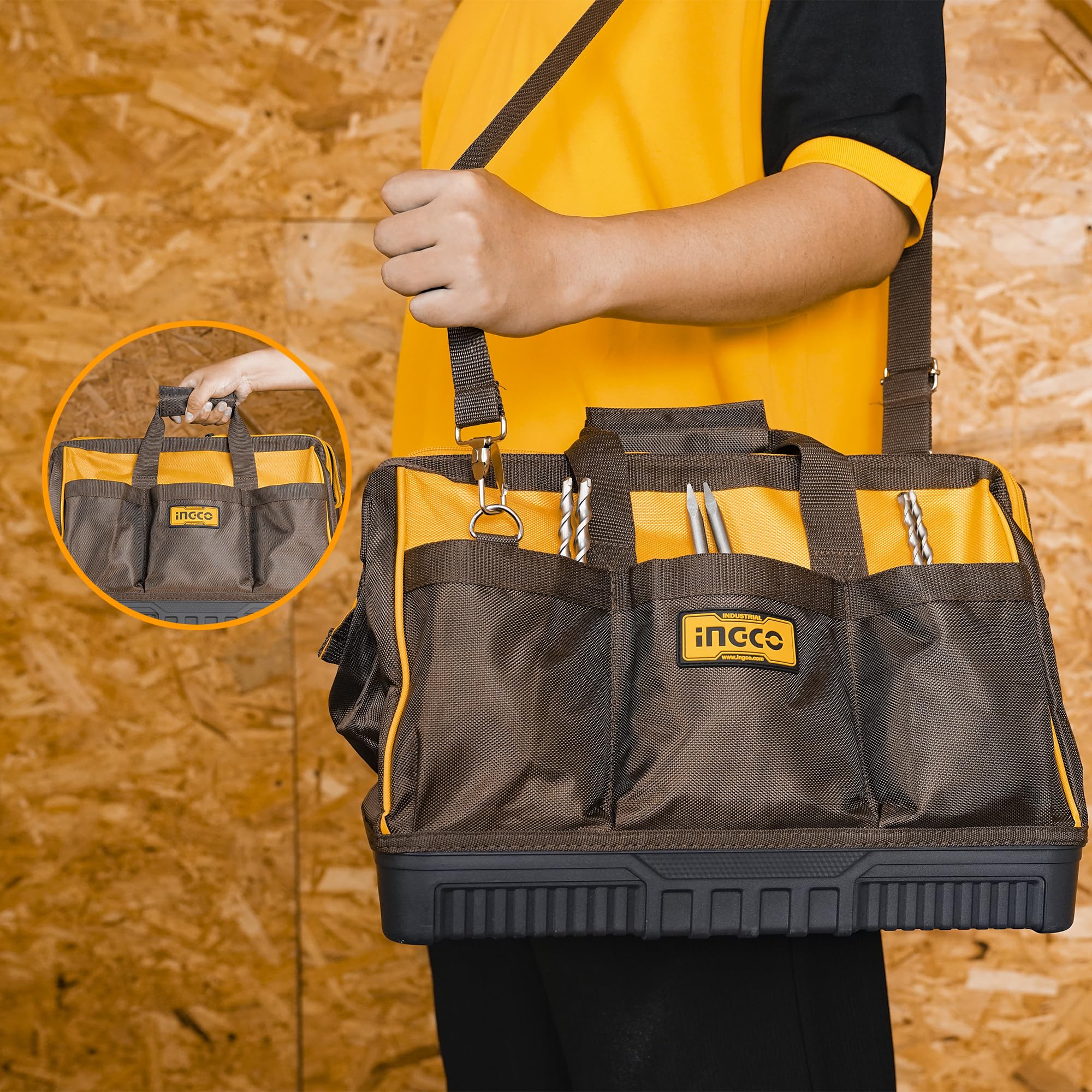 Amazon.co.jp: INGCO HTBG08 Tool Bag, Tool Bag, Tool Holder, Multi