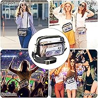 Vista 3 de Bolsa transparente para eventos de estadio, bolsa cruzada transparente para eventos deportivos y conciertos.