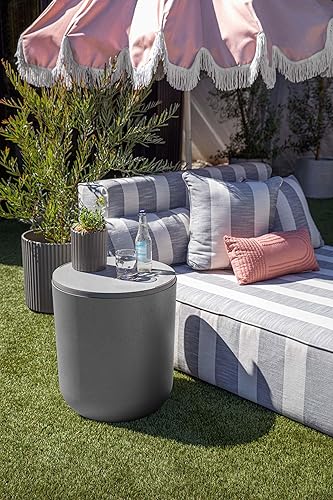 Miniatura 60 de Veradek Mesa auxiliar refrigerante - 2 en 1 - Diseñada para su uso como mesa auxiliar al aire libre, decoración de patio y baúl de hielo Arena