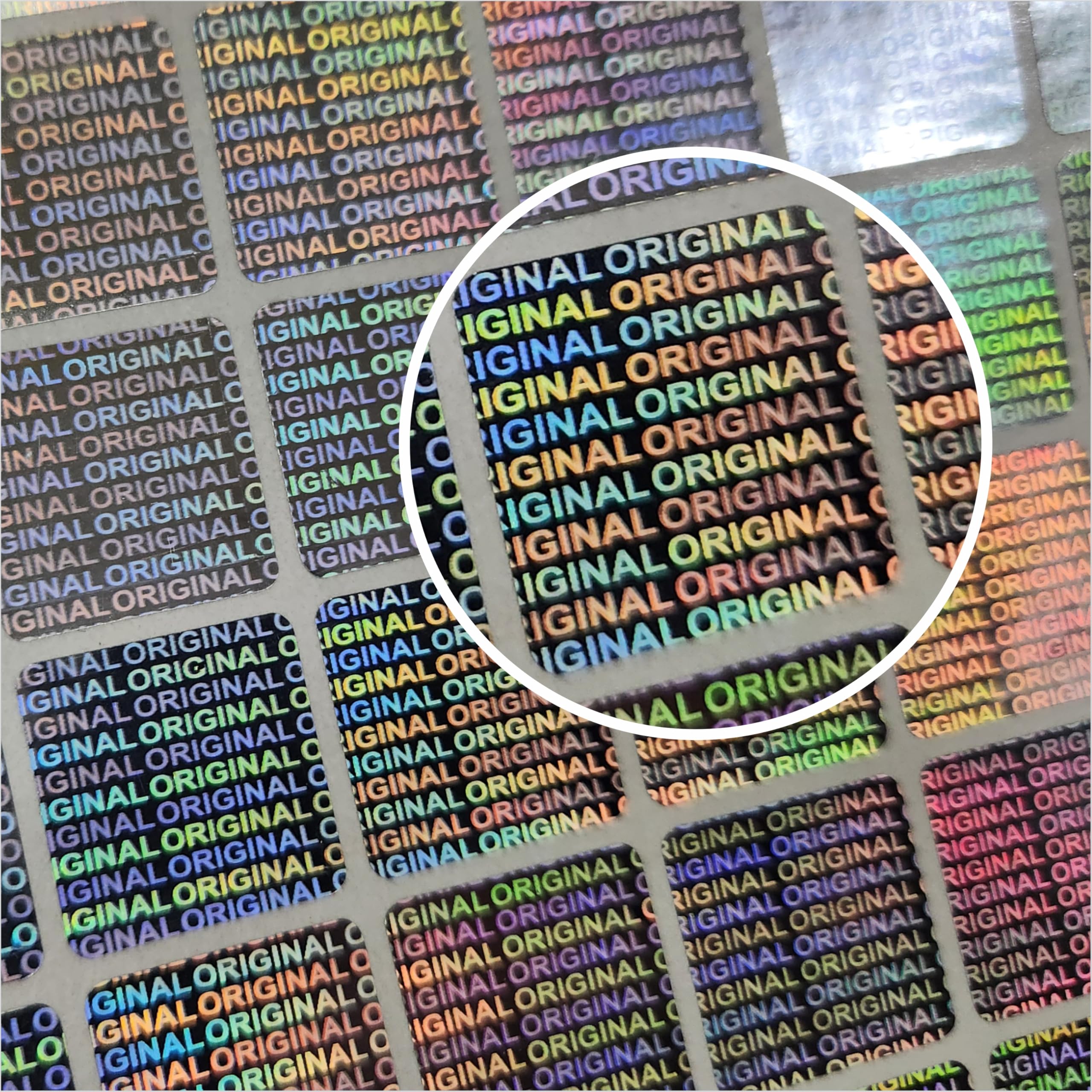 Original Hologram Sticker 18mm X 18mm Silver Color Non-Reusable with Special Features for Security Purposes Trustworthy Proof for Quality Assurance (Pack of 800)