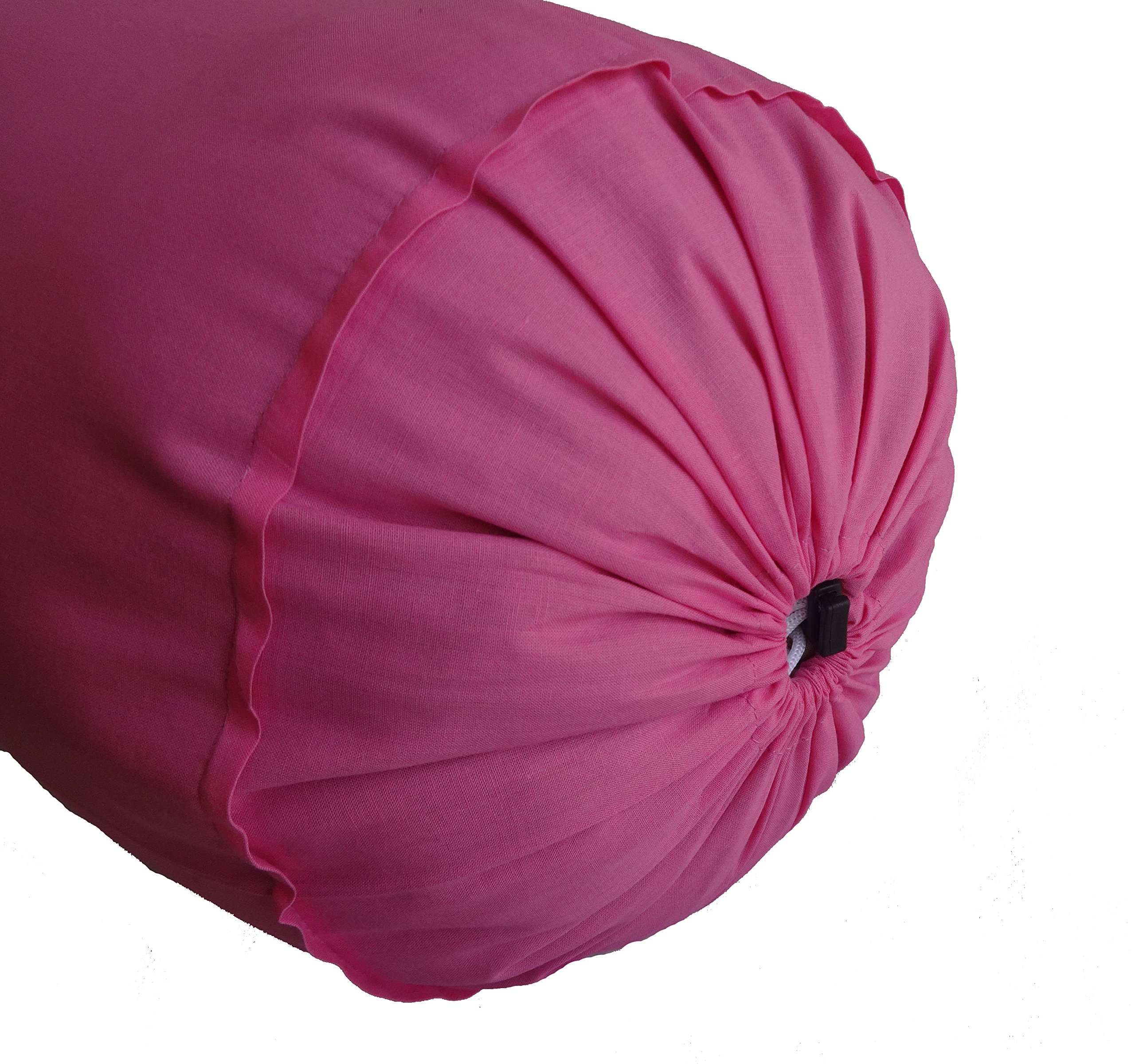 Coral Pink Bolster Cover - Set of 2 Covers - Round Bolster Cover for Sofa Deevan Couch Cotton 10" Diameter x 26" Long (25 cm Diameter x 66 cm Long) Removable Cover-image-49