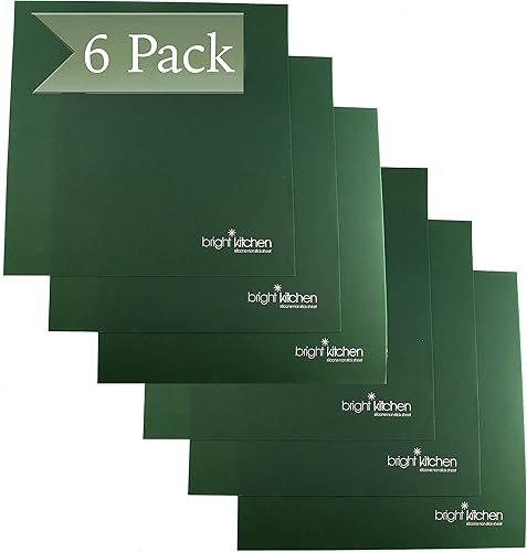 Juego de hojas de silicona de 6 a 14 x 14 pulgadas para deshidratador Excalibur Bright Kitchen Reutilizable Non-Stick Mat (6)