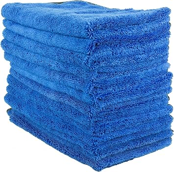 Zwipes 606-13 13 Pack Large Microfiber Cloth, Ultra Plush & Absorbent, Perfect Cleaning, Wash or Car Detailing-16 x 16" 12 Towels + 1 Free, 13 Pack