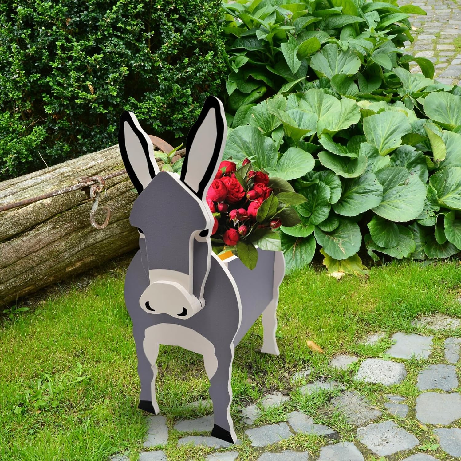 Donkey Planter Plant Pots,Animal Flower Pot for Indoor/Outdoor,Small Cute PVC Animal Face Shape Plant Container Best for Home Office Garden Decoration Mom Gift Ideas