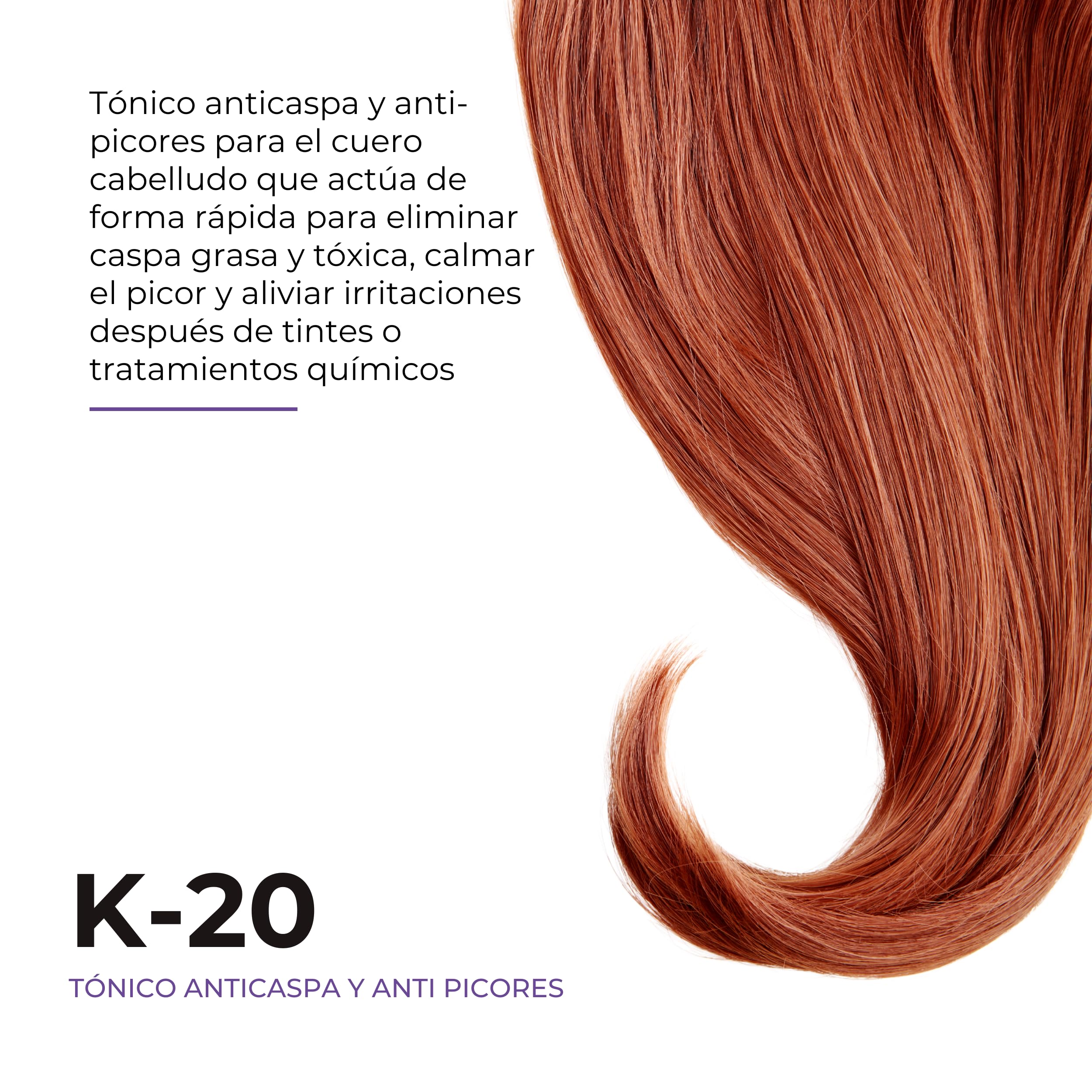 Tonico Capilar K-20 | Locion Anticaspa y Calma el Picor Cuero Cabelludo con Efecto Inmediato | Elimina la Caspa Grasa y Tóxica | Para Cuero Cabelludo Irritado o Intoxicado | Dermatitis