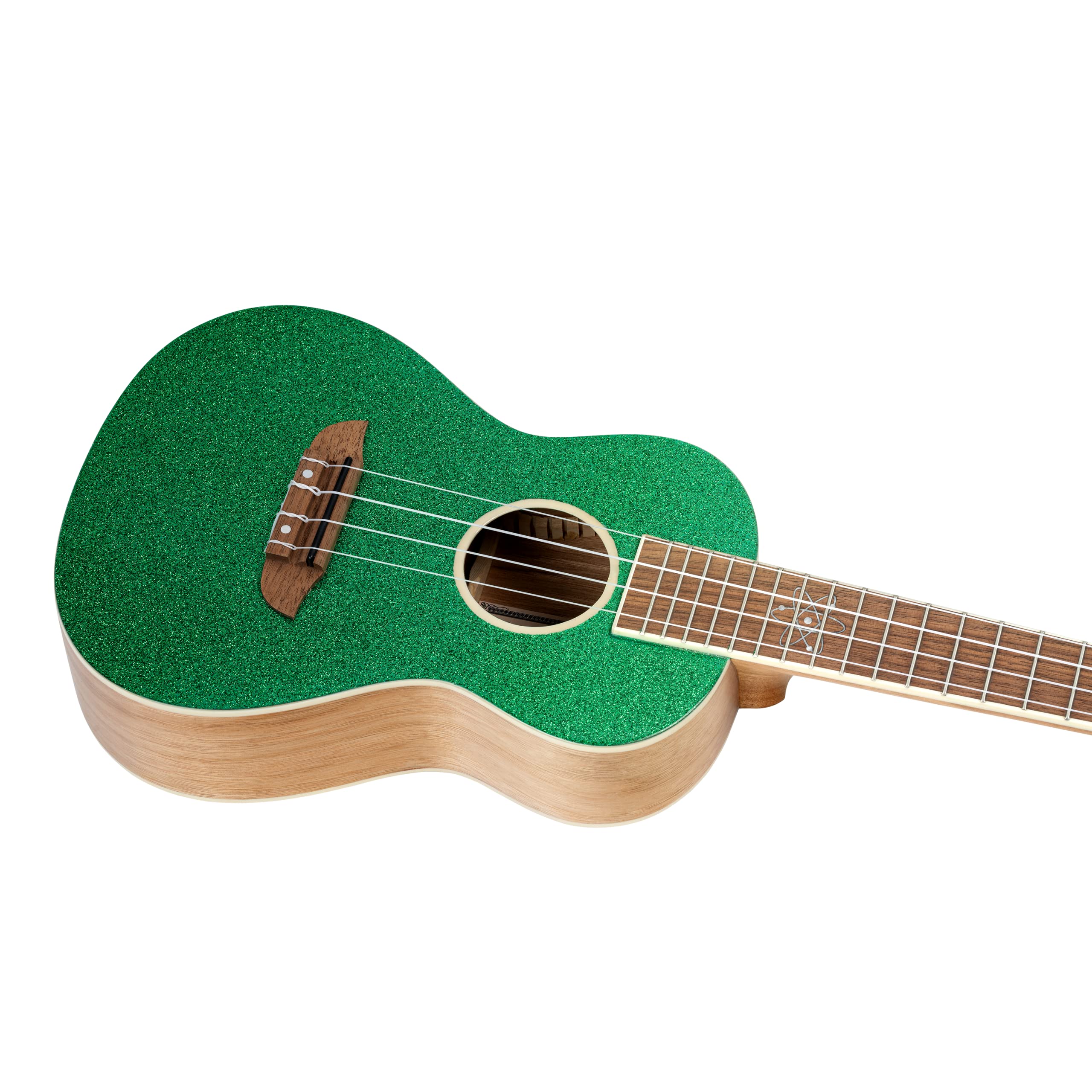 Ortega Guitars Ukulélé Concert Acoustique – Série Element – Housse Incluse – Épicéa, Vert (RUEL-MGR)