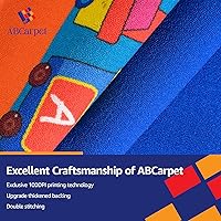 Vista 6 de Alfombra ovalada para el aula con número para niños, alfombra de lectura para la escuela primaria, alfombra azul para aula para el aula en el hogar