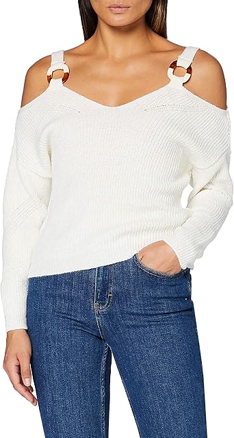 white cold shoulder jumper