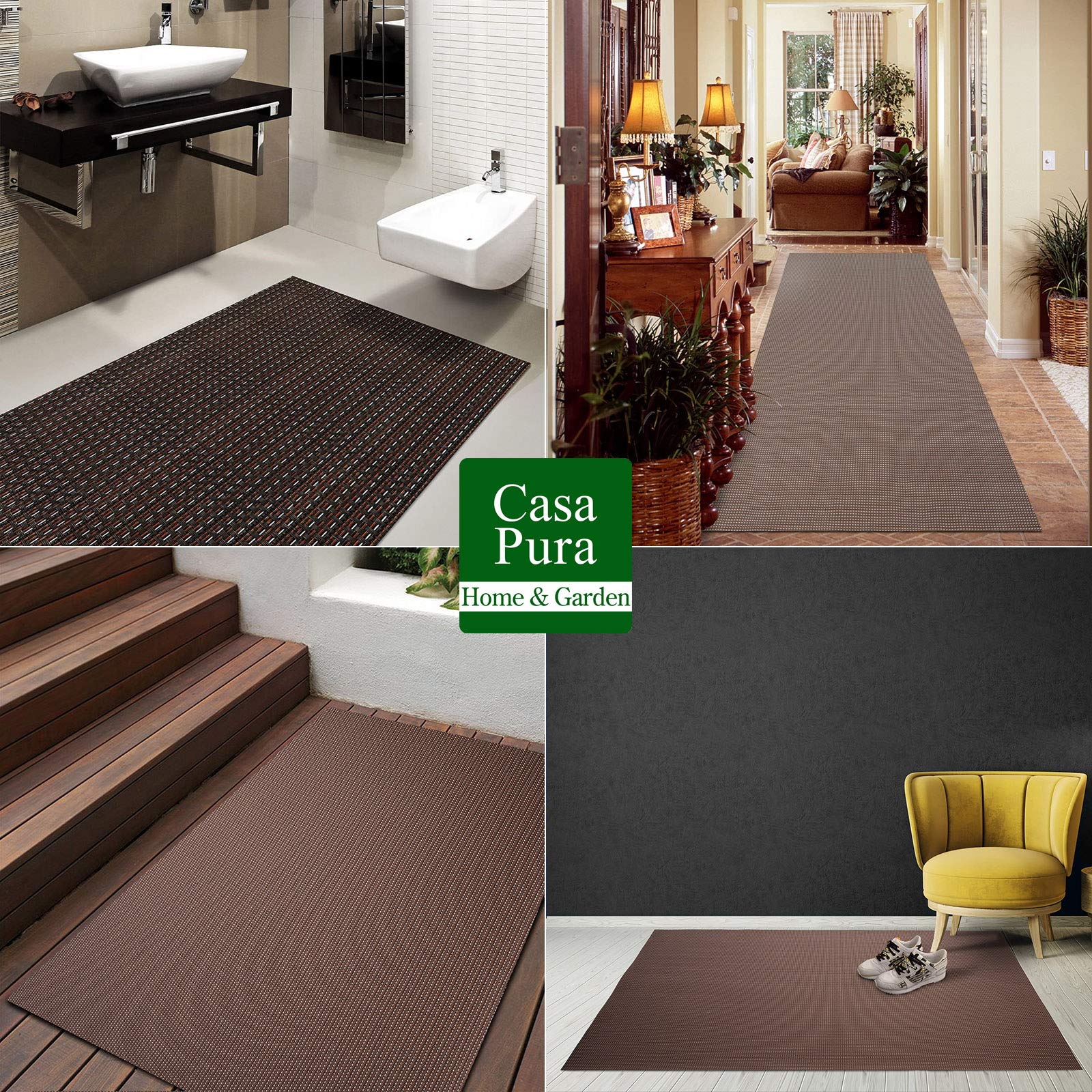 casa pura® - Telo di copertura per pavimenti Modena, per interni ed esterni | intrecciato ad arte | 40 misure