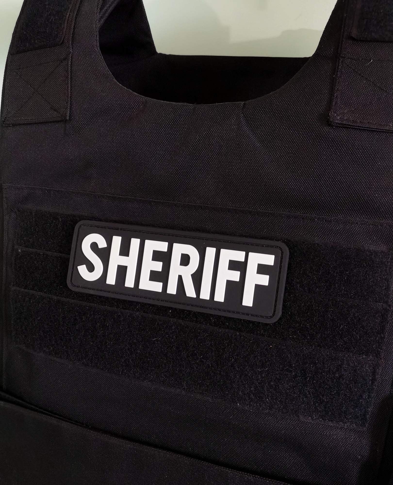 Amazon.com: PVC Sheriff Patch Hook Fastener Back for