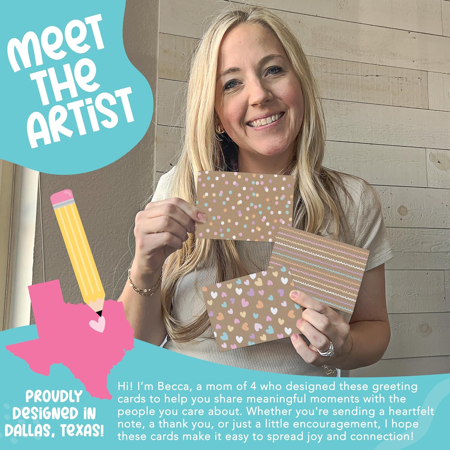 Hadley Designs Blank Cards and Envelopes 4x6 – 24 Greeting Blank Notecards with Envelopes Bulk, Notecards Stationery Card Set, Stationary Note Cards, Rustic Greeting Card Pack, Designed in USA - Image 2