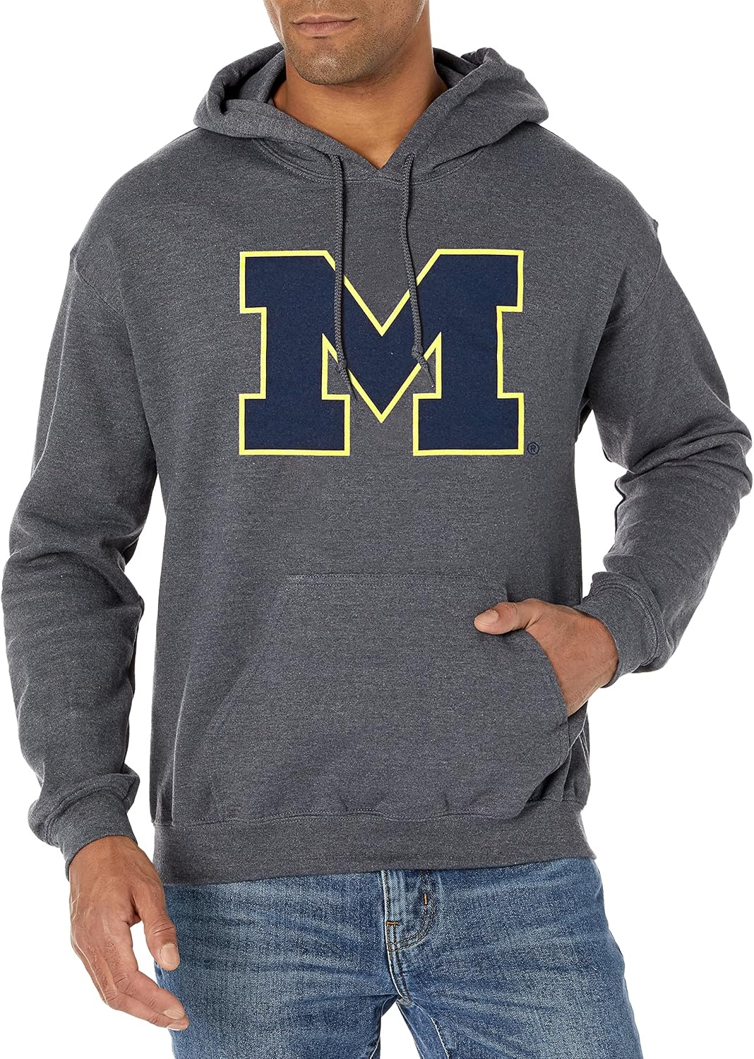Blue 84 NCAA mens Hoodie Charcoal Icon