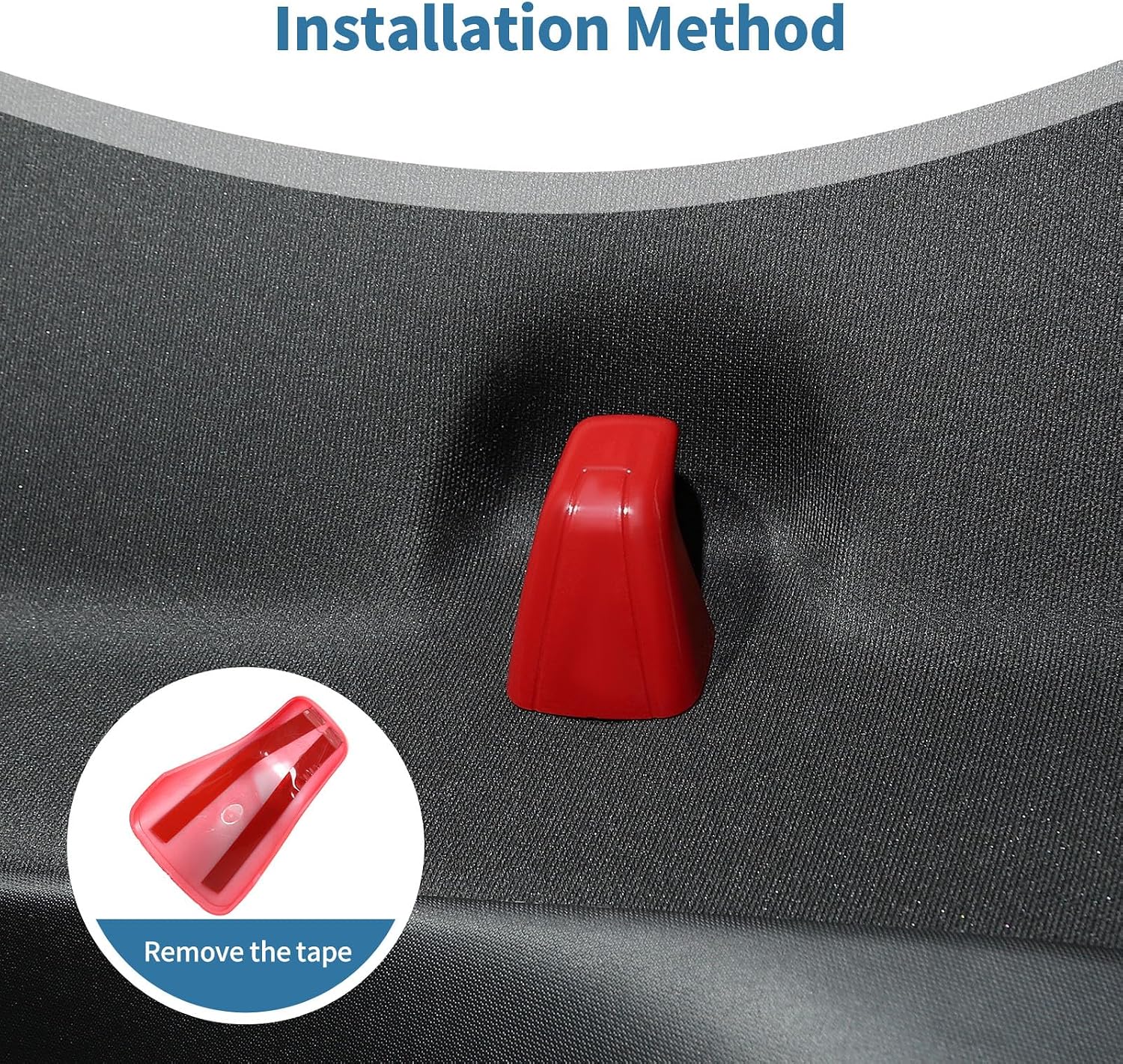 for Challenger Rear Seat Roof Hook Trim Cover Fit for Dodge Challenger 2015-2023 Red Interior Accessories 2pcs
