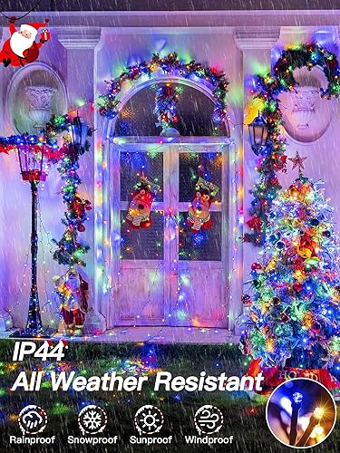 Miniatura 5 de 200 luces LED de Navidad de 66 pies, luces de hadas para decoración navideña (multicolor)