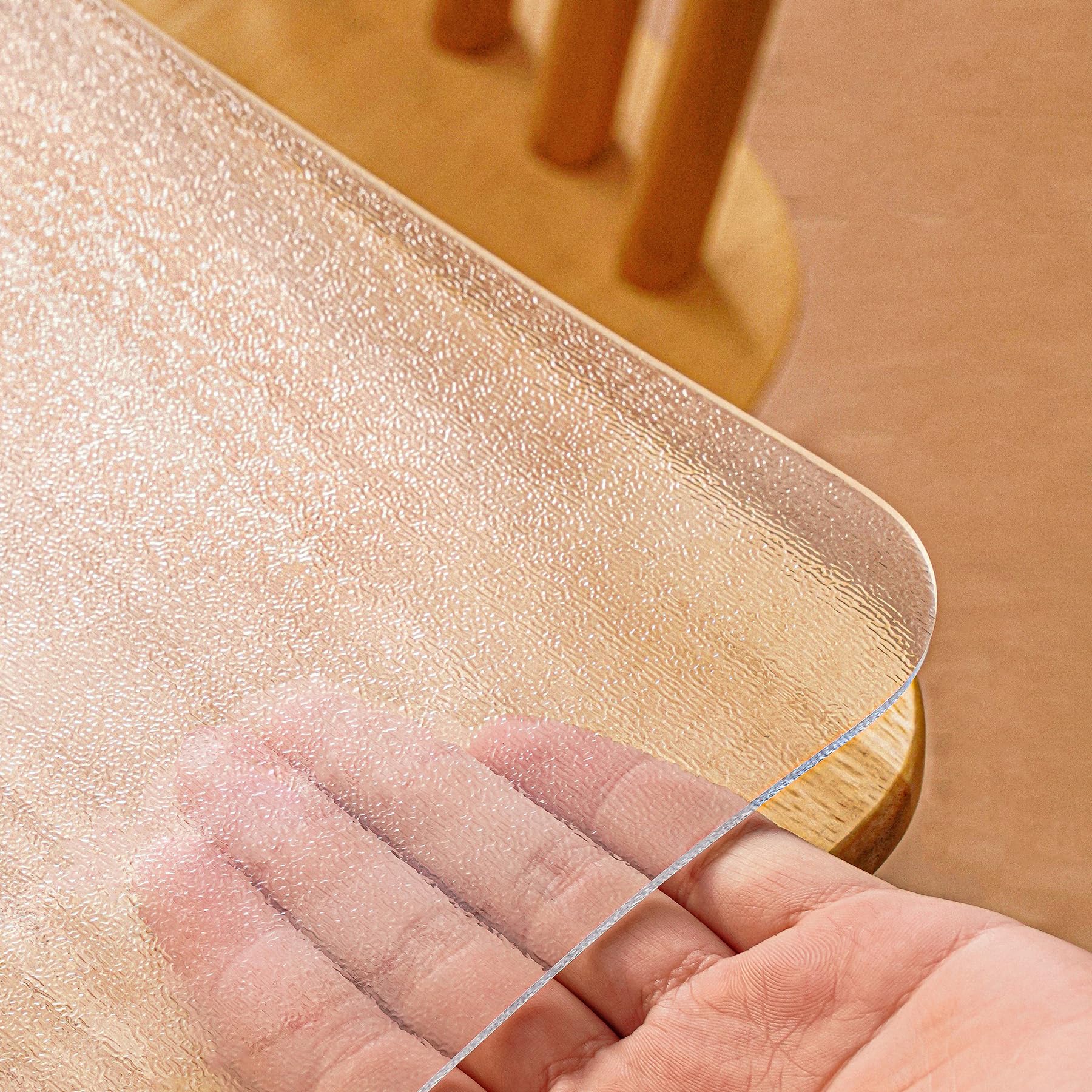 テーブルクロス 透明 PVC製 エンボス加工 無臭 テーブルマット 矩形 テーブルカバー 防水 汚れ防止 撥水加工 はカスタマイズ可能です 厚さ1.5mm 80*180